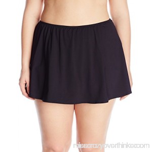 Coco Reef Women's Plus Size Classic Skirted Bikini Bottom Swimsuit Castaway Black B07D88P24G